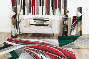 Tapis blanc rouge - Bruge Interiors - Les tapis dans la décoration scandinave : simplicité et chaleur