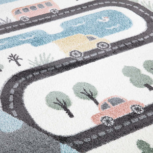 Tapis enfant au motif de circuit dans la montagne Ruby