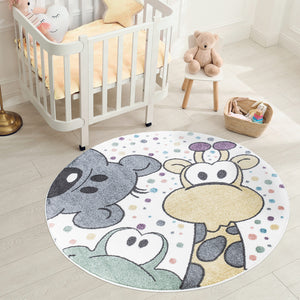 Tapis enfant avec des têtes d'animaux Ruby