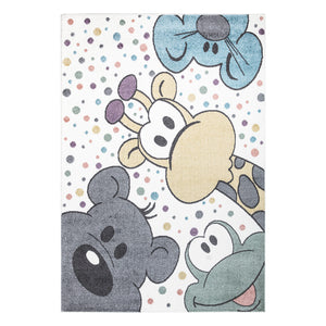 Tapis enfant avec des têtes d'animaux Ruby