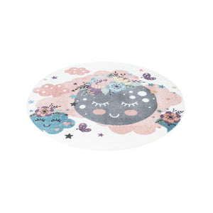 Tapis enfant au motif de lune et nuages Ruby