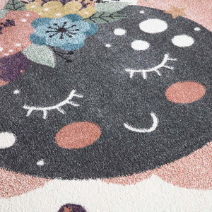 Tapis enfant au motif de lune et nuages Ruby