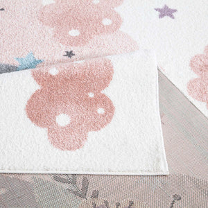 Tapis enfant au motif de lune et nuages Ruby