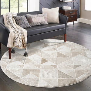 Tapis Crème au motif antique géométrique - ANTIK Antik