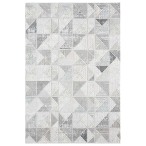 Tapis Gris au motif antique géométrique - ANTIK Antik