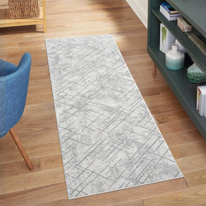 Tapis Gris style antique aux motifs graphiques- ANTIK Antik