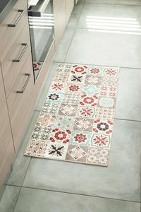 Tapis carreaux de ciment multicolore AZULEJO