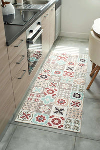 Tapis carreaux de ciment multicolore AZULEJO