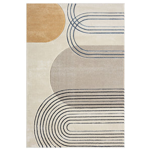 Tapis moderne aux motifs d'arches abstraits beige - LIAH Liah