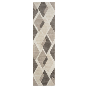 Tapis contemporain motifs losanges marron - LIAH Liah