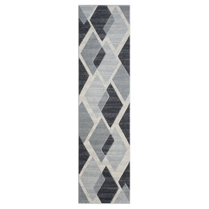 Tapis contemporain motifs losanges gris - LIAH Liah