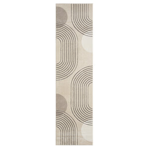 Tapis contemporain aux motifs abstraits marron Liah