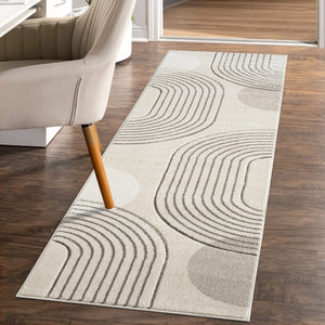 Tapis contemporain aux motifs abstraits marron Liah