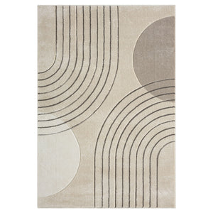 Tapis contemporain aux motifs abstraits marron Liah