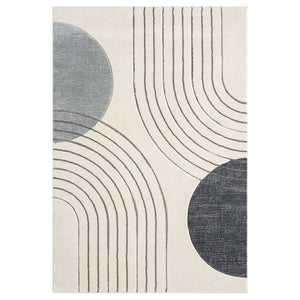 Tapis contemporain aux motifs abstraits gris Liah