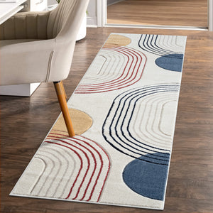 Tapis contemporain aux motifs abstraits multicolor - LIAH Liah