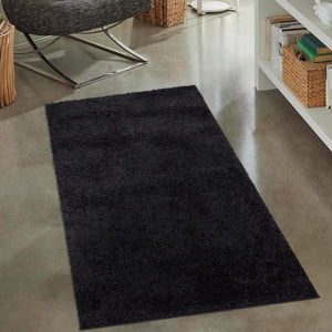 Tapis shaggy poils longs Noir - TALIN Talin