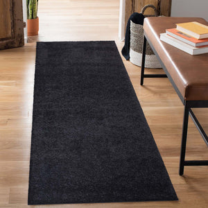 Tapis shaggy poils longs Noir - TALIN Talin