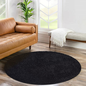 Tapis shaggy poils longs Noir - TALIN Talin