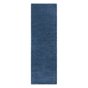 Tapis shaggy poils longs bleu - TALIN Talin