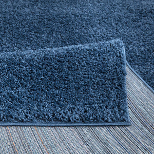 Tapis shaggy poils longs bleu - TALIN Talin