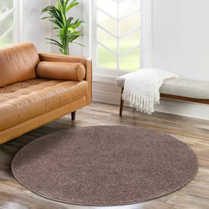 Tapis shaggy poils longs marron - TALIN Talin