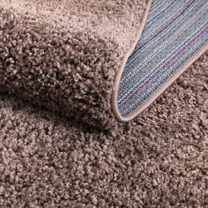 Tapis shaggy poils longs marron - TALIN Talin