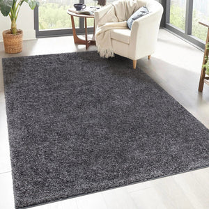 Tapis shaggy poils longs Anthracite - TALIN Talin