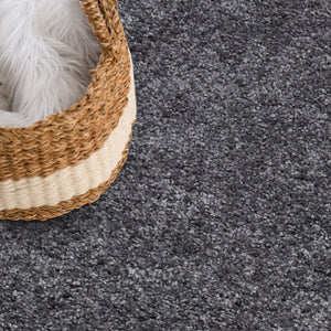 Tapis shaggy poils longs Anthracite - TALIN Talin