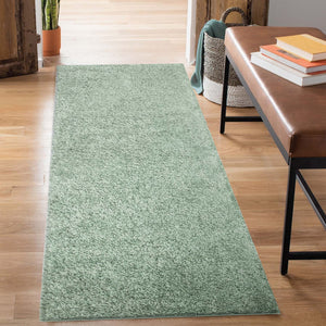 Tapis shaggy poils longs Vert - TALIN Talin