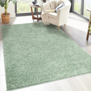 Tapis shaggy poils longs Vert - TALIN Talin