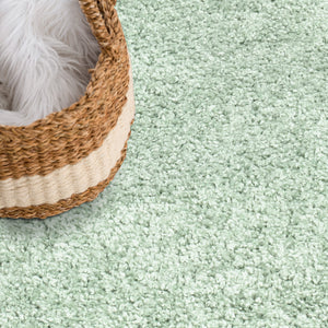 Tapis shaggy poils longs Vert - TALIN Talin