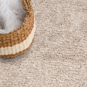 Tapis shaggy poils longs Beige - TALIN Talin