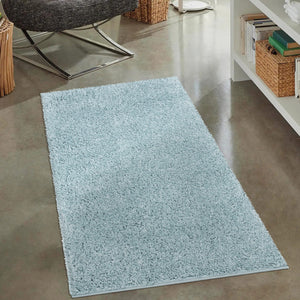 Tapis shaggy poils longs Turquoise - TALIN Talin