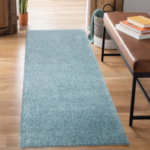 Tapis shaggy poils longs Turquoise - TALIN Talin