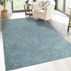 Tapis shaggy poils longs Turquoise - TALIN Talin