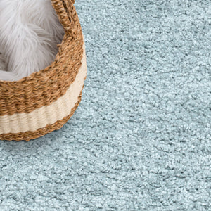 Tapis shaggy poils longs Turquoise - TALIN Talin