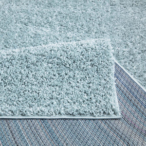 Tapis shaggy poils longs Turquoise - TALIN Talin