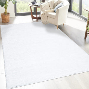 Tapis shaggy poils longs Blanc - TALIN Talin