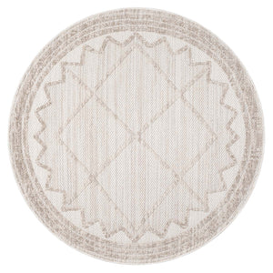 Tapis Laine bouclée Beige avec motif losanges en relief - ALEA Alea