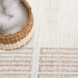 Tapis Laine bouclée Rose et Beige - ALEA Alea