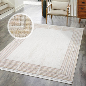 Tapis Laine bouclée Rose et Beige - ALEA Alea