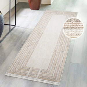 Tapis Laine bouclée Rose et Beige - ALEA Alea