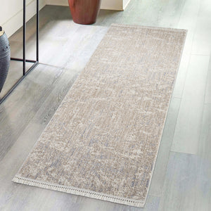 Tapis effet laine bouclée marbré avec franges - ALEA Alea