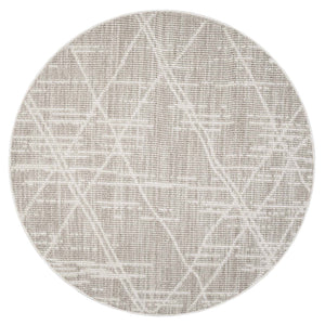 Tapis effet laine bouclée beige avec motif losanges - ALEA Alea