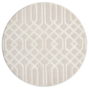 Tapis beige motif géométriques ton sur ton - CIANA Ciana