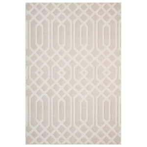 Tapis beige motif géométriques ton sur ton - CIANA Ciana