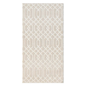 Tapis beige motif géométriques ton sur ton - CIANA Ciana