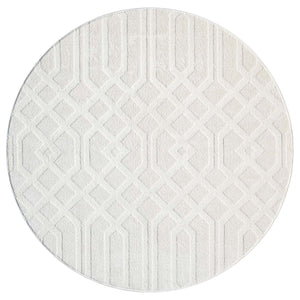 Tapis crème motif géométriques ton sur ton - CIANA Ciana