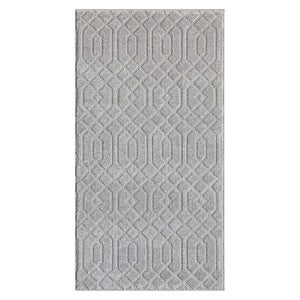 Tapis gris motif géométriques ton sur ton - CIANA Ciana